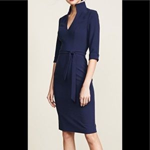 Black Halo Madeline Sheath Dress Navy Dress Size 2